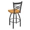 Holland Bar Stool Co 30" Swivel Bar Stool, Pewter Finish, Med Oak Seat 82030PWMedOak - alternate 4